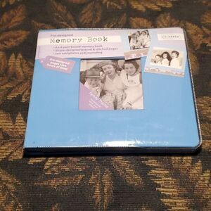 8x8 Blue Pre-Designed Memory Book with Extra Pages